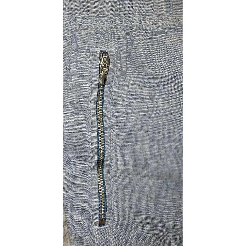 Athleta Blue Cabo Linen Joggers Athleisure Loungewear Women Size 8 PETITE - Picture 5 of 9